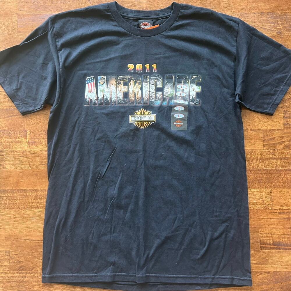 Harley-Davidson Men’s T-Shirt 2011, McDermott, Fort Ann, Lake George, NY, Size L